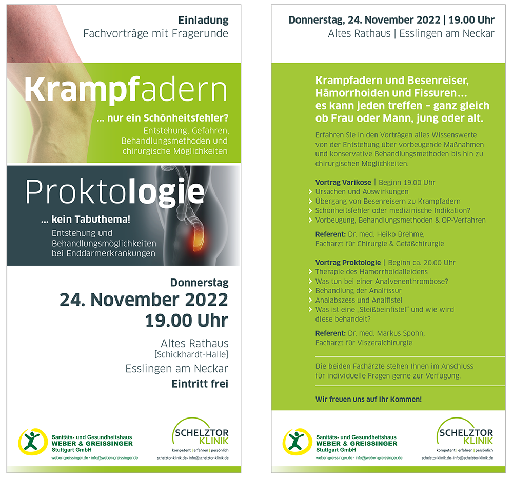 Flyer Vortrag Krampfadern